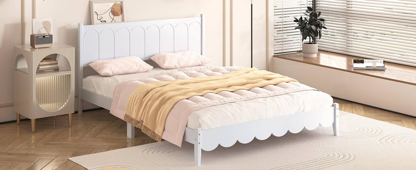 Queen Size Wood Platform Bed Frame