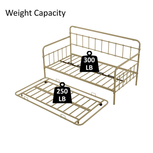 Metal Frame Daybed with trundle