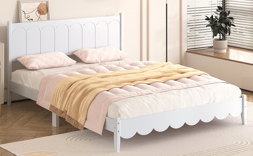 Queen Size Wood Platform Bed Frame