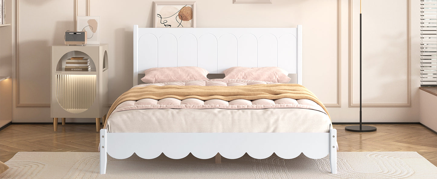 Queen Size Wood Platform Bed Frame