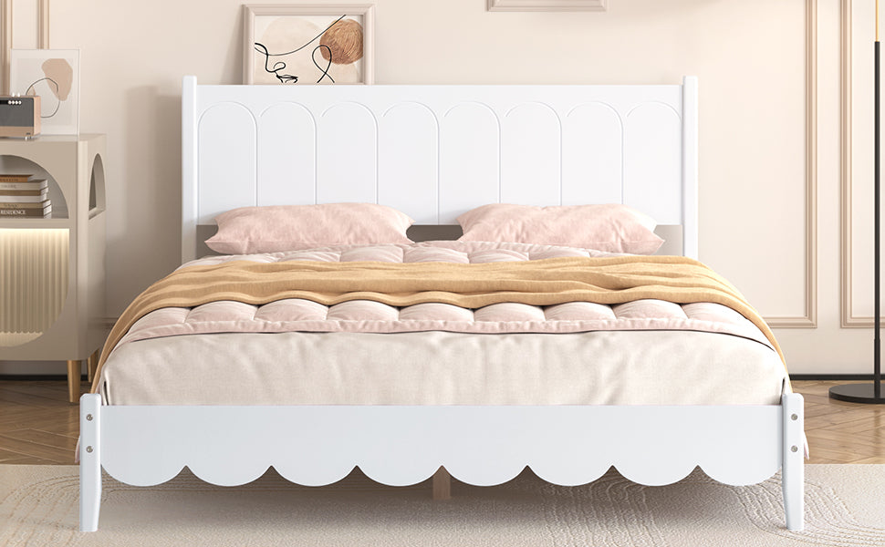 Queen Size Wood Platform Bed Frame